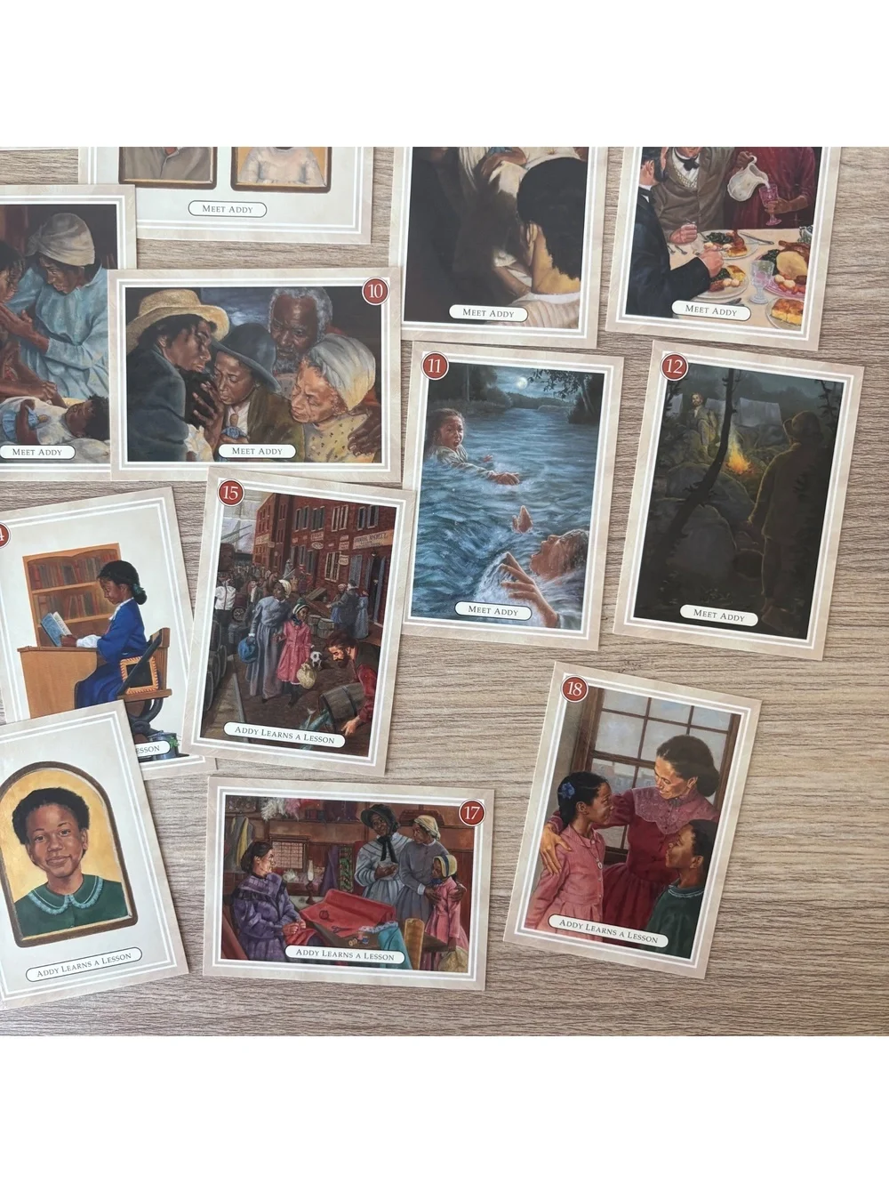 American Girl Addy Trading Cards 18 Card Set Pleasant Company 1994 Vintage